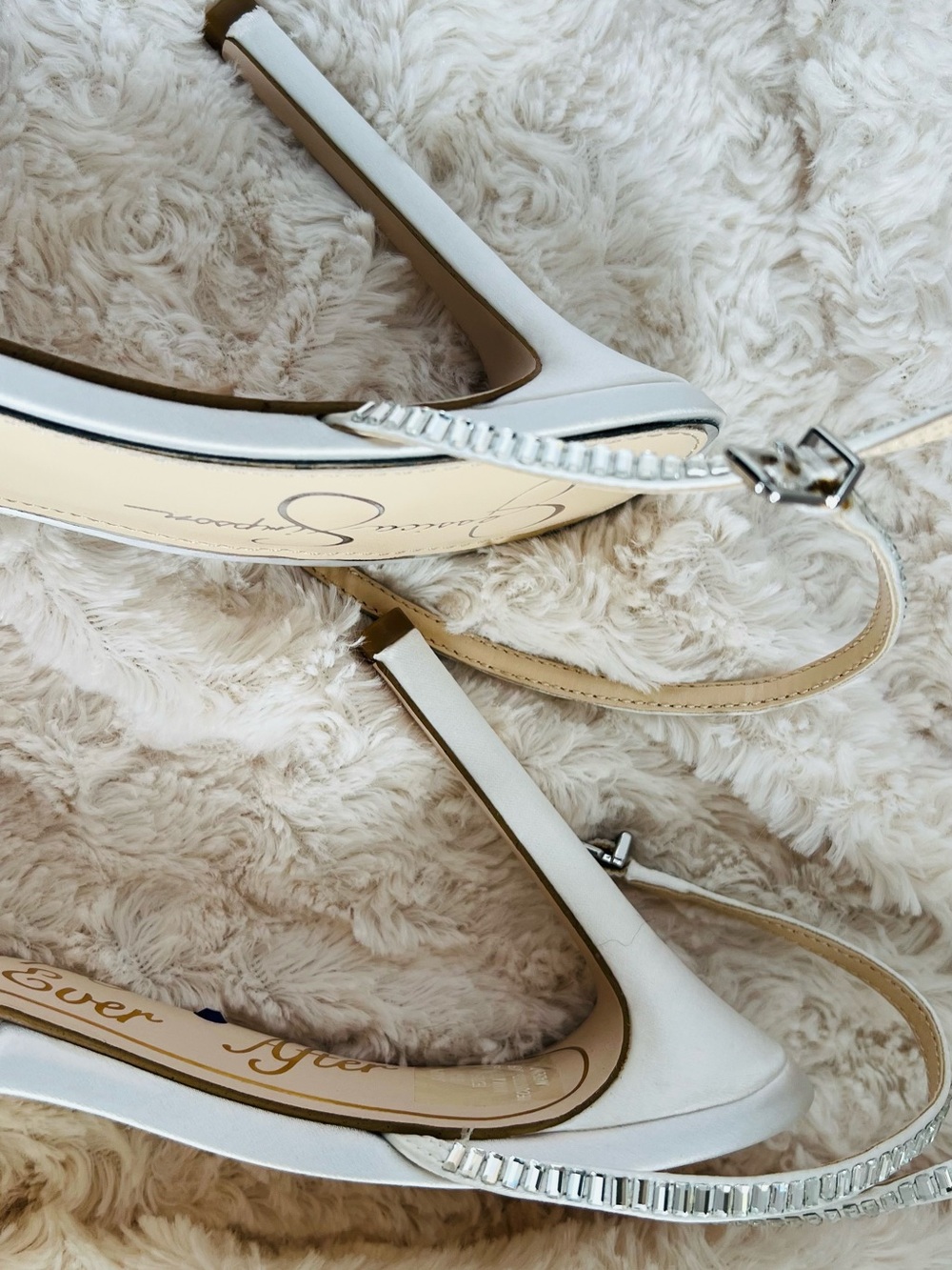 Jessica Simpson Jileta Silver Crystal Strappy Heels - Picture 2 of 7